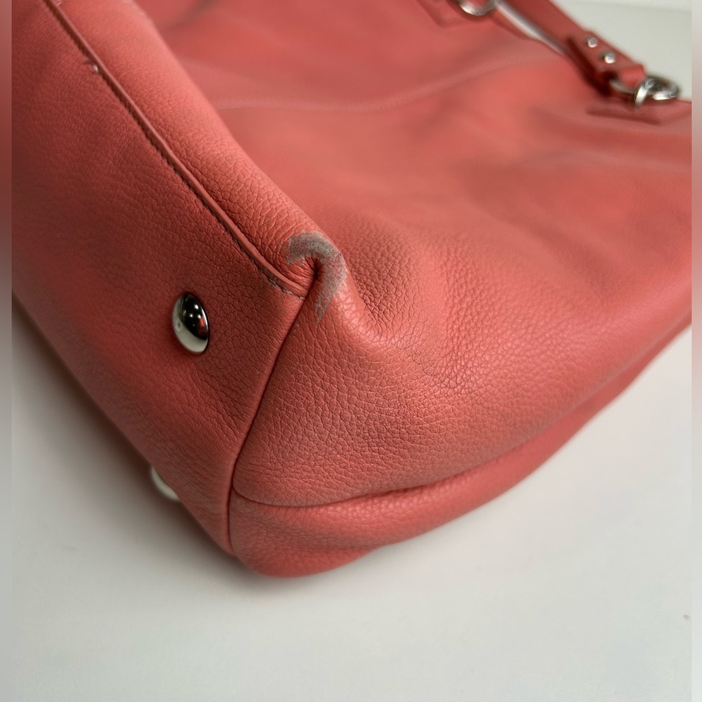 COACH CORAL SALMON PENELOPE PEBBLED LEATHER TOTE F19264 - Picture 6 of 12